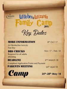 Family Camp - Key Dates Poster
